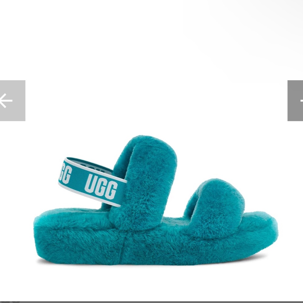 UGG Women Slides - Oh Yeah - Aquatic Blue - Picture 2 of 9
